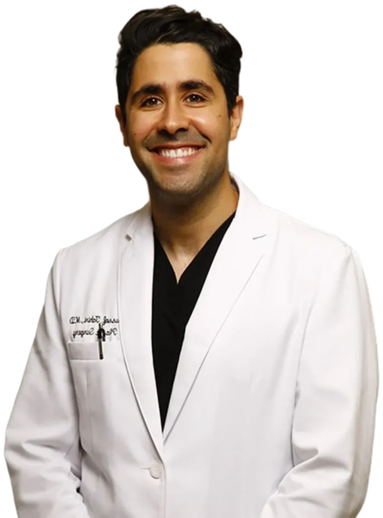 Dr. Youssef Tahiri in his white coat