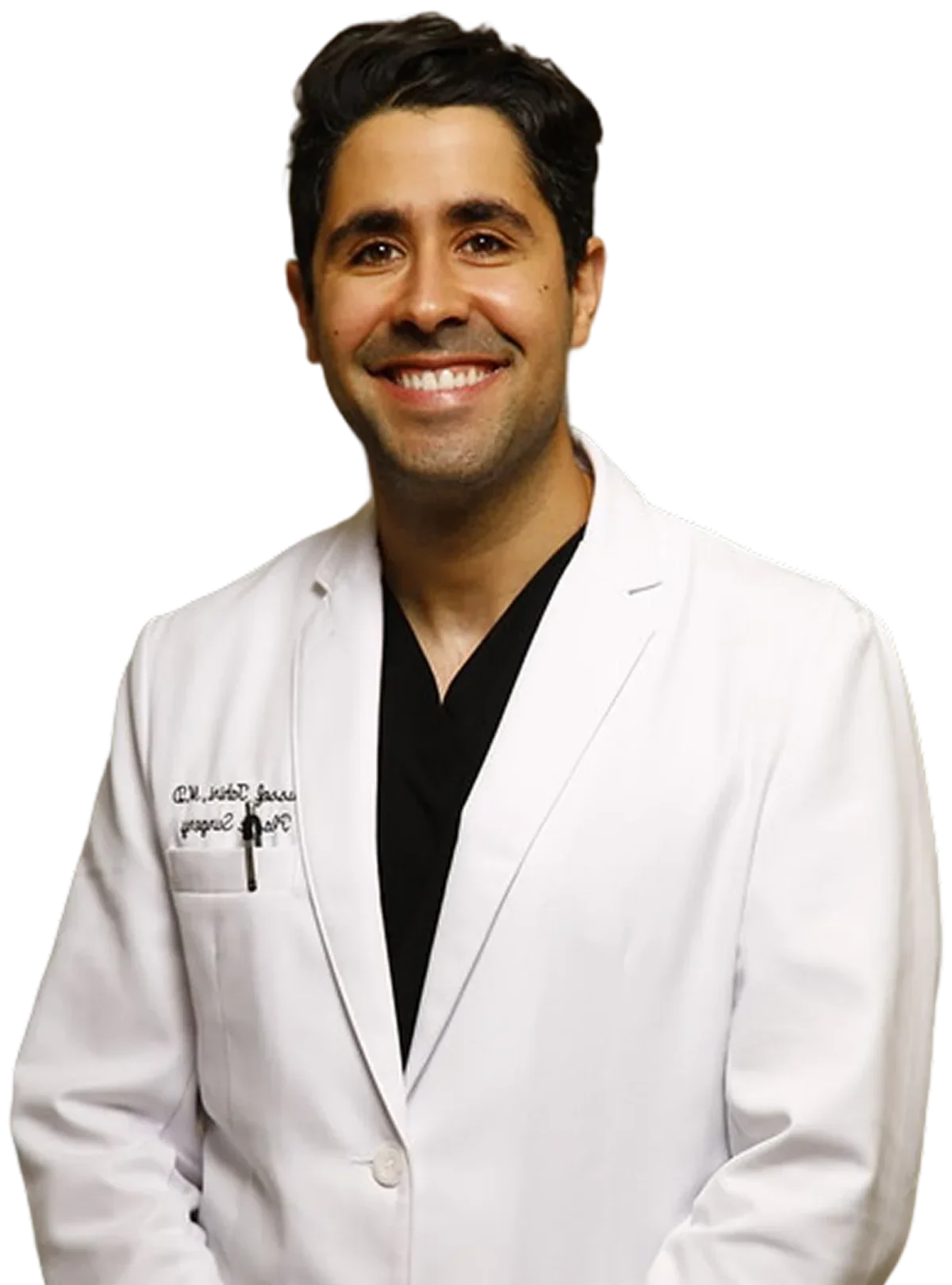 Dr. Youssef Tahiri in his white coat