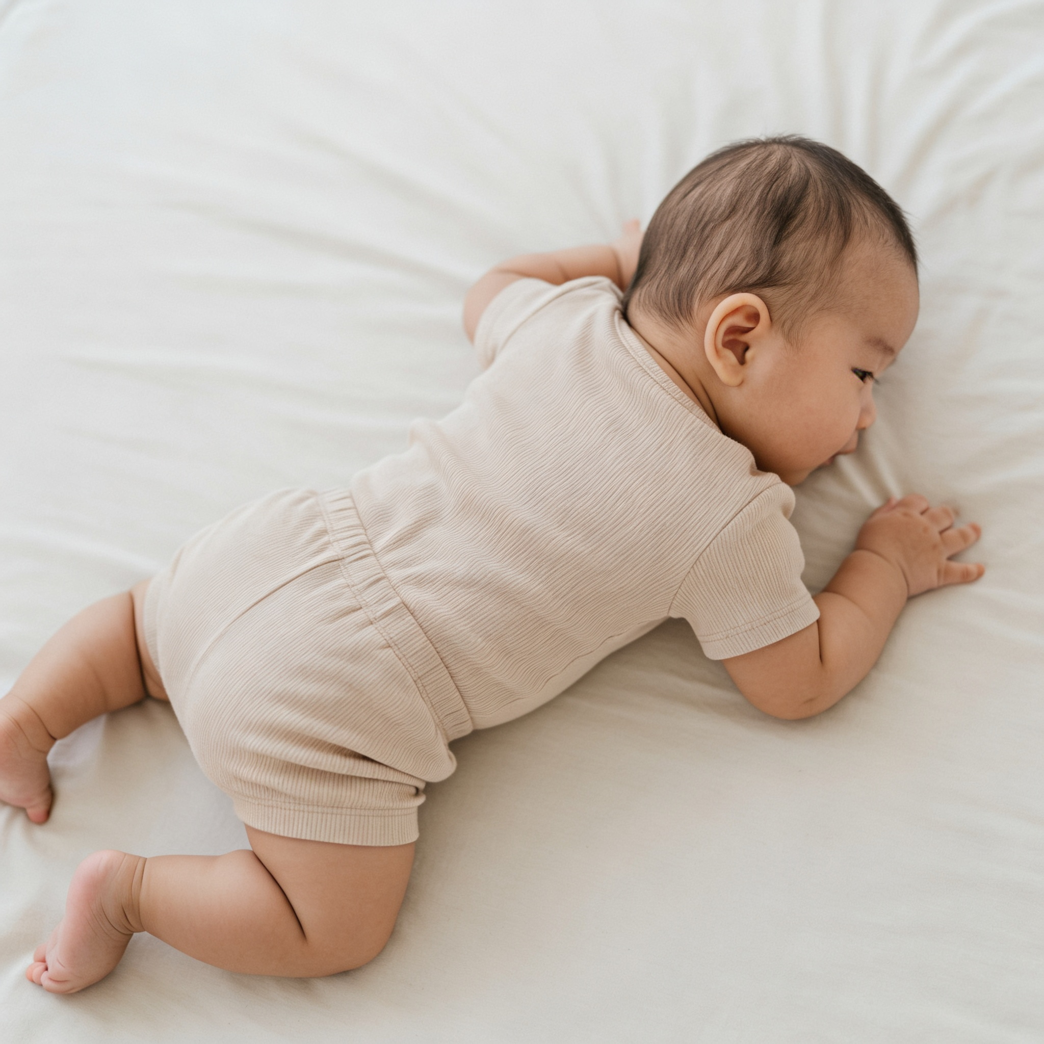 Diagram showing visible skull asymmetry